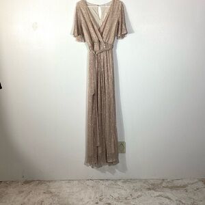 Baltic Born Shimmering Beige Maxi Dress